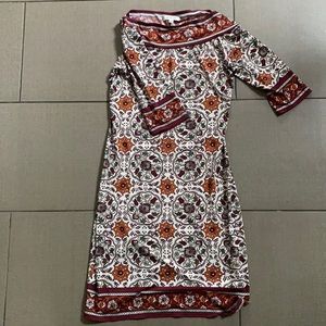 Max Studio pattern quarter sleeve dress